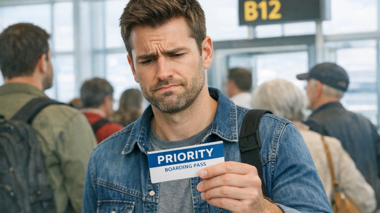 J'ai payé 15 € pour l'embarquement prioritaire sur un vol low-cost : à la porte, ils ont appelé les passagers par ordre al...