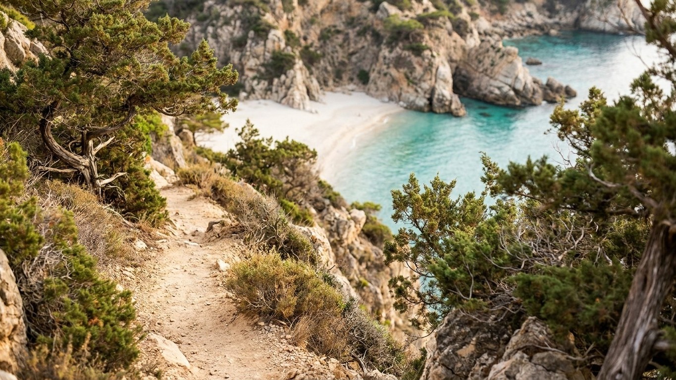 Fini les serviettes collées à Ses Salines : au nord d'Ibiza, cette crique reste presque vide en plein mois d'août pour une...
