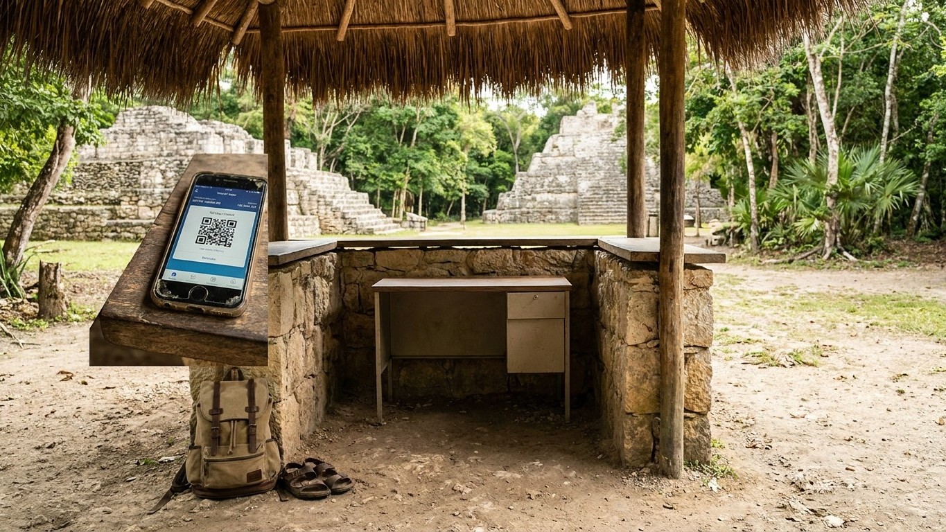 J'ai réservé mon billet pour Chichén Itzá en ligne la veille juste pour éviter la file : au tourniquet, on m'a renvoyé ver...
