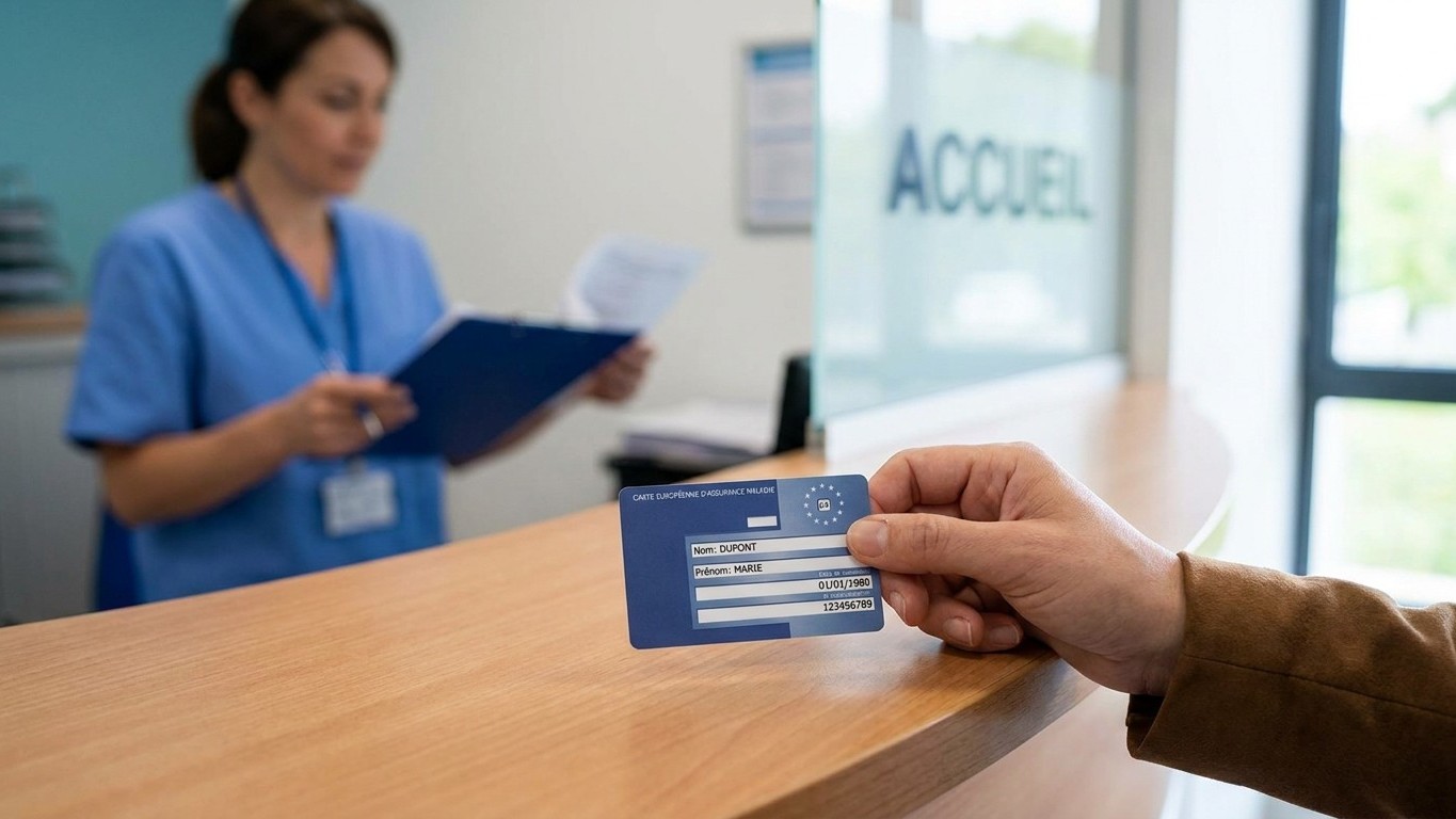 J'ai tendu ma carte européenne d'assurance maladie à l'accueil d'une clinique de Ljubljana juste pour être pris plus vite ...