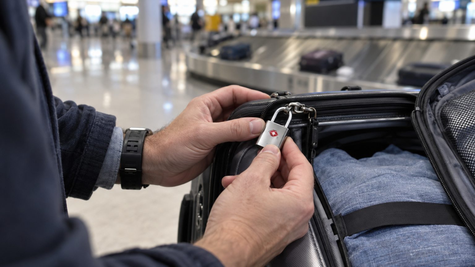 J'ai fermé ma valise en soute avec un cadenas à 15 € pour mon vol retour de New York : à l'arrivée, il avait été coupé net...