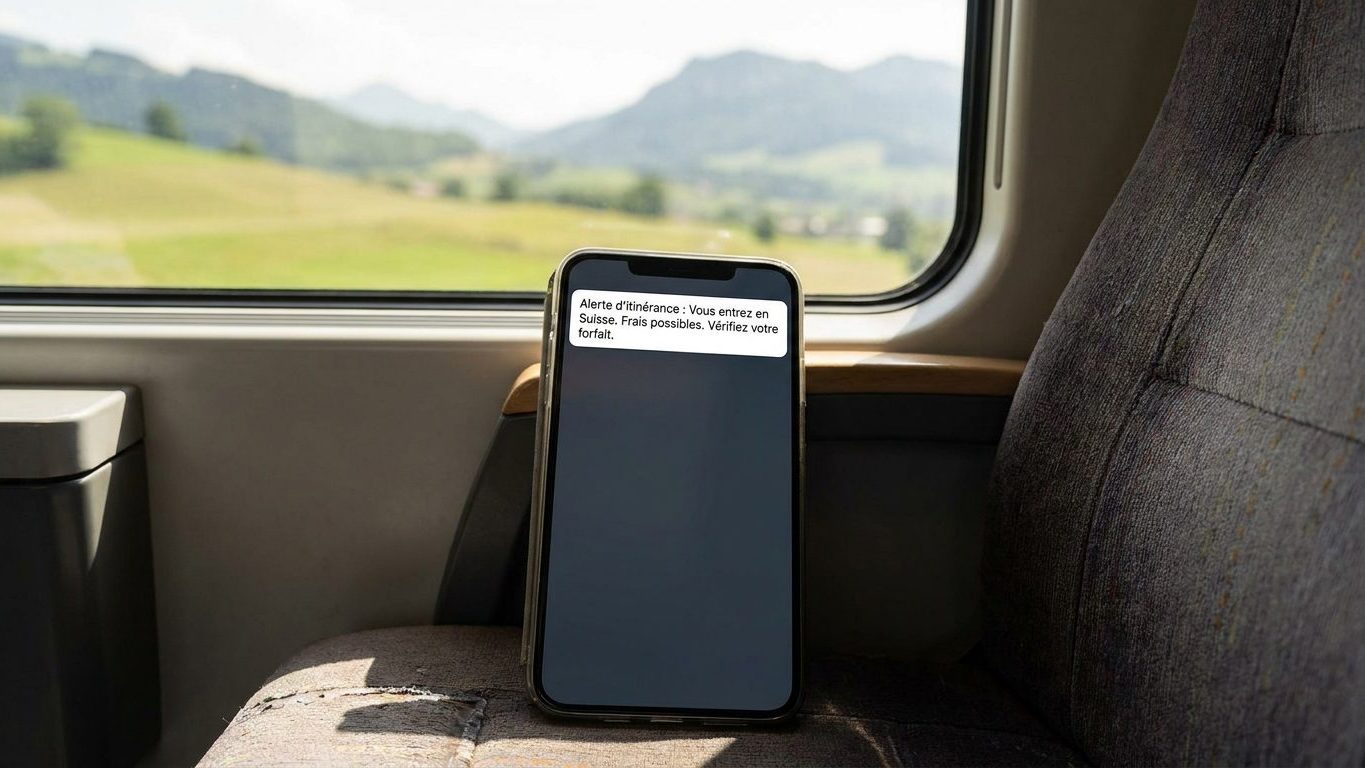 J'ai laissé mon téléphone allumé dans le train pour Genève : à l'arrivée, le compteur tournait déjà au tarif hors-forfait ...